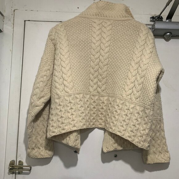 THE SWEATHER SHOP IRELAND VINTAGE KNITTED WOOL SWEATER CARDIGAN PATTERNS SIZE S - Picture 4 of 11